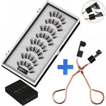 Load image into Gallery viewer, 2021 4 pairs 5 Magnet Magnetic False Eyelashes 3D Lasting Magnetic Eyelashes Natural Artificial Mink lashes Faux Cils Magnetique