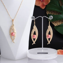 Load image into Gallery viewer, Cring Coco 2021 Earrings Necklace Set Hawaiian Polynesian Samoa Gold Colorful Pearl Pendant Necklace Jewelry Set for Women Girls

